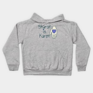 Sharing is Caring - hand with heart Kids Hoodie